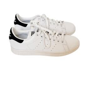 Adidas Stan Smith Tennis Shoes Womens 7.5 White Navy Sneakers Primegreen